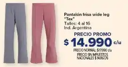 Carrefour Tex pantalón frisa wide leg oferta
