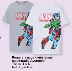 Carrefour Avengers remera manga corta jersey estampada oferta