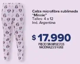Carrefour Minnie calza microfibra sublimada oferta