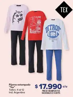 Carrefour Tex pijama estampado oferta
