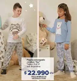 Carrefour Tex pijama estampado rotativo oferta
