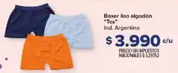 Carrefour Tex boxer liso algodón oferta