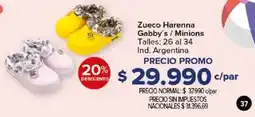 Carrefour Gabby's / minions zueco harenna oferta