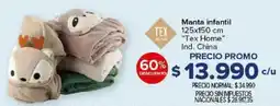 Carrefour Tex home manta infantil oferta
