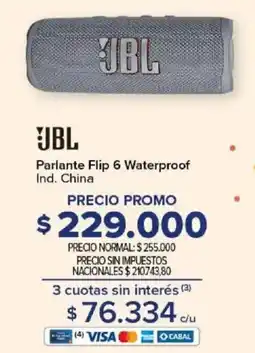 Carrefour Jbl parlante flip 6 waterproof oferta