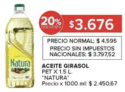 Carrefour Natura aceite girasol pet oferta