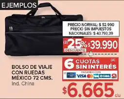 Carrefour Bolso de viaje con ruedas méxico oferta
