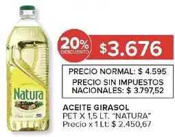 Carrefour Natura aceite girasol pet oferta