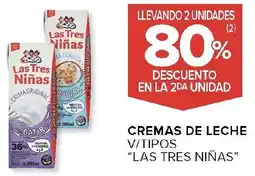 Carrefour Las tres niñas cremas de leche v/tipos oferta