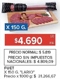Carrefour Lario fuet oferta