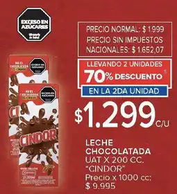 Carrefour Cindor leche chocolatada uat oferta