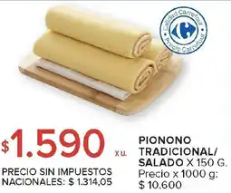 Carrefour Pionono tradicional/ salado oferta