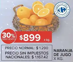 Carrefour Naranja de jugo oferta
