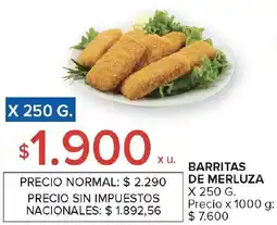 Barritas de merluza