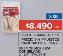 Carrefour Epuyen filete de merluza congelado oferta