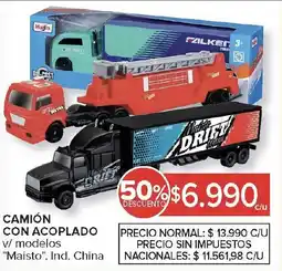 Carrefour Maisto camión con acoplado v/ modelos oferta