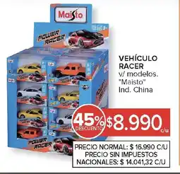 Carrefour Maisto vehículo racer v/ modelos oferta