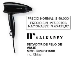 Carrefour Nalk & rey secador de pelo de viaje oferta