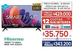 Carrefour Hisense smart tv vidaa oferta