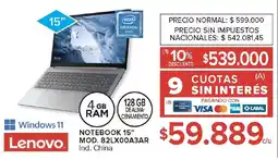 Carrefour Lenovo notebook 15" oferta