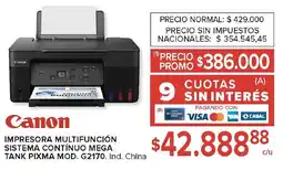Carrefour Canon impresora multifunción sistema contínuo mega oferta