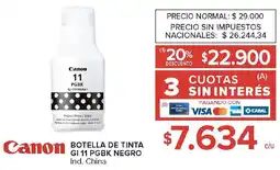 Carrefour Canon botella de tinta oferta