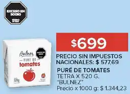Carrefour Bulnez puré de tomates tetra oferta