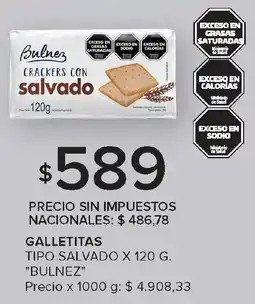 Carrefour Bulnez galletitas tipo salvado oferta