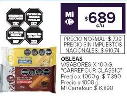 Carrefour Carrefour classic obleas v/sabores oferta