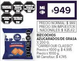 Carrefour Carrefour classic bizcochos azucarados/de grasa oferta