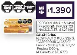 Carrefour Carrefour classic salchichas flow pack oferta