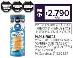 Carrefour Carrefour classic papas fritas v/sabores tubo oferta