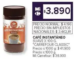 Carrefour Carrefour classic café instantáneo suave oferta