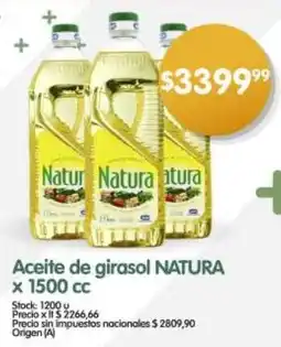 Supermercados Buenos Días Natura aceite de girasol oferta