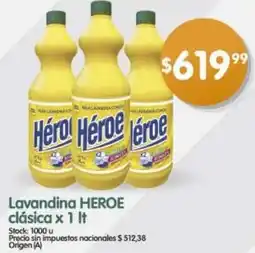 Supermercados Buenos Días Heroe lavandina clásica oferta