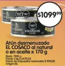 Supermercados Buenos Días El cosaco atún desmenuzado al natural o en aceite oferta