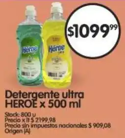 Supermercados Buenos Días Heroe detergente ultra oferta