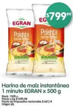 Supermercados Buenos Días Egran harina de maíz instantánea 1 minuto oferta