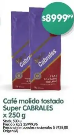 Supermercados Buenos Días Cabrales café molido tostado super oferta