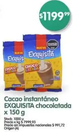 Supermercados Buenos Días Exquisita cacao instantáneo chocolatada oferta