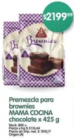Supermercados Buenos Días Mama cocina premezcla para brownies chocolate oferta