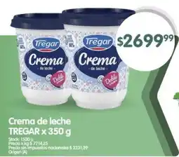 Supermercados Buenos Días Tregar crema de leche oferta
