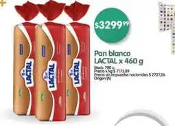 Supermercados Buenos Días Lactal pan blanco oferta