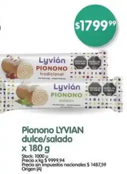Supermercados Buenos Días Lyvian pionono dulce/salado oferta