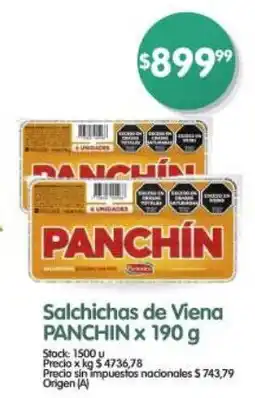 Supermercados Buenos Días Panchín salchichas de viena oferta