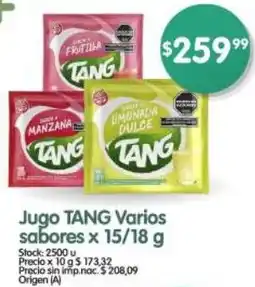 Tang jugo varios sabores