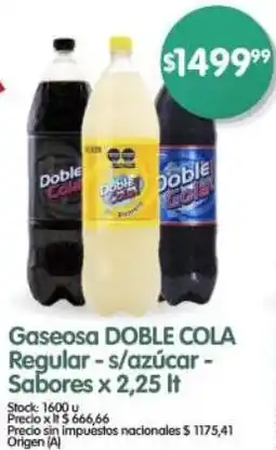 Supermercados Buenos Días Doble cola gaseosa regular-s/azúcar - sabores oferta