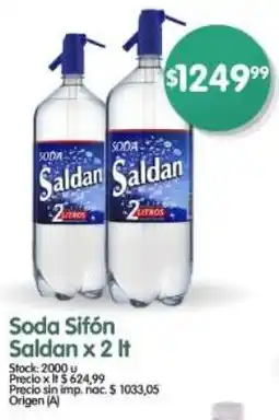 Supermercados Buenos Días Soda sifón saldan oferta