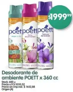Poett desodorante de ambiente