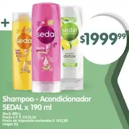 Supermercados Buenos Días Sedal shampoo/acondicionador oferta